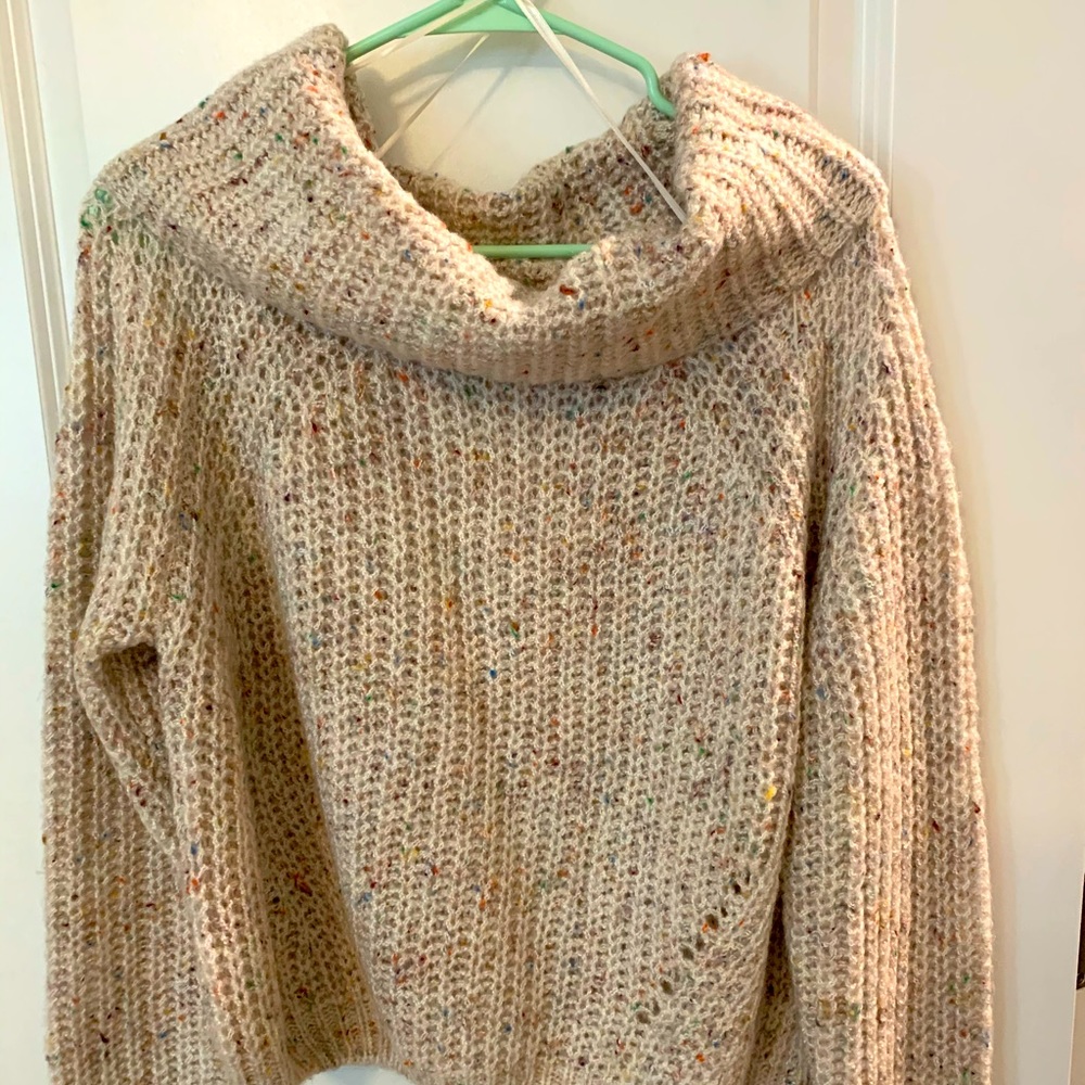 Boutique Confetti Cowl Neck Sweater Size Medium